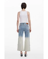 Desigual Women's Floral Culotte Jeans