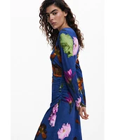 Desigual Women's Asymmetric midi dress