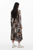 Desigual Women's Flowy animal print dress