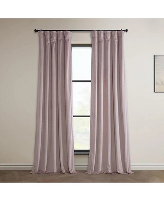 Half Price Drapes Mauve Heritage Plush Velvet Room Darkening Curtain