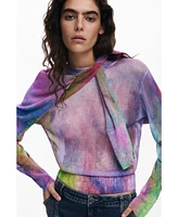 Desigual Women's Watercolor fine sweater