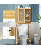 Unho Freestanding Bathroom Organizer: Over The Toilet Space-saver Storage Shelf Cabinet