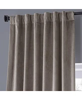 Half Price Drapes Library Taupe Signature Plush Velvet Hotel Blackout Curtain