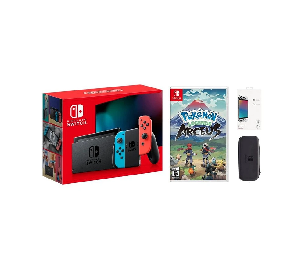 Nintendo Switch Bundle With Accessories & Pokemon Legends Arceus Game