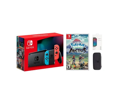 Nintendo Switch Bundle With Accessories & Pokemon Legends Arceus Game