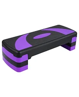 BalanceFrom Aerobic Exercise Step Platform, Home & Gym Workout Stepper, Purple