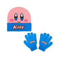 Kirby Youth Cuffed Beanie and Matching Gloves Set