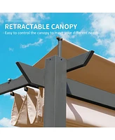 Mondawe 11 X 16 Ft Outdoor Aluminum Garden Pergola Patio Grill Gazebo Canopies