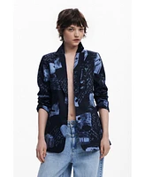 Desigual Women's Collage print blazer