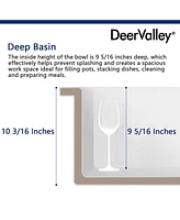 DeerValley Rectangular Fireclay 32" L x 19" W Fireclay Undermount Kitchen Sink with Basket Strainer and Sink Grid