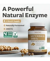 Nattokinase 2000 Fu (Non-gmo), Powerful Nattokinase Supplement Made from Naturally Fermented Soybeans for Heart Health Support, Healths Harmony, 180ct