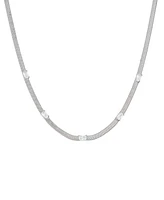 And Now This Cubic Zirconia Rectangular Stone Station Necklace