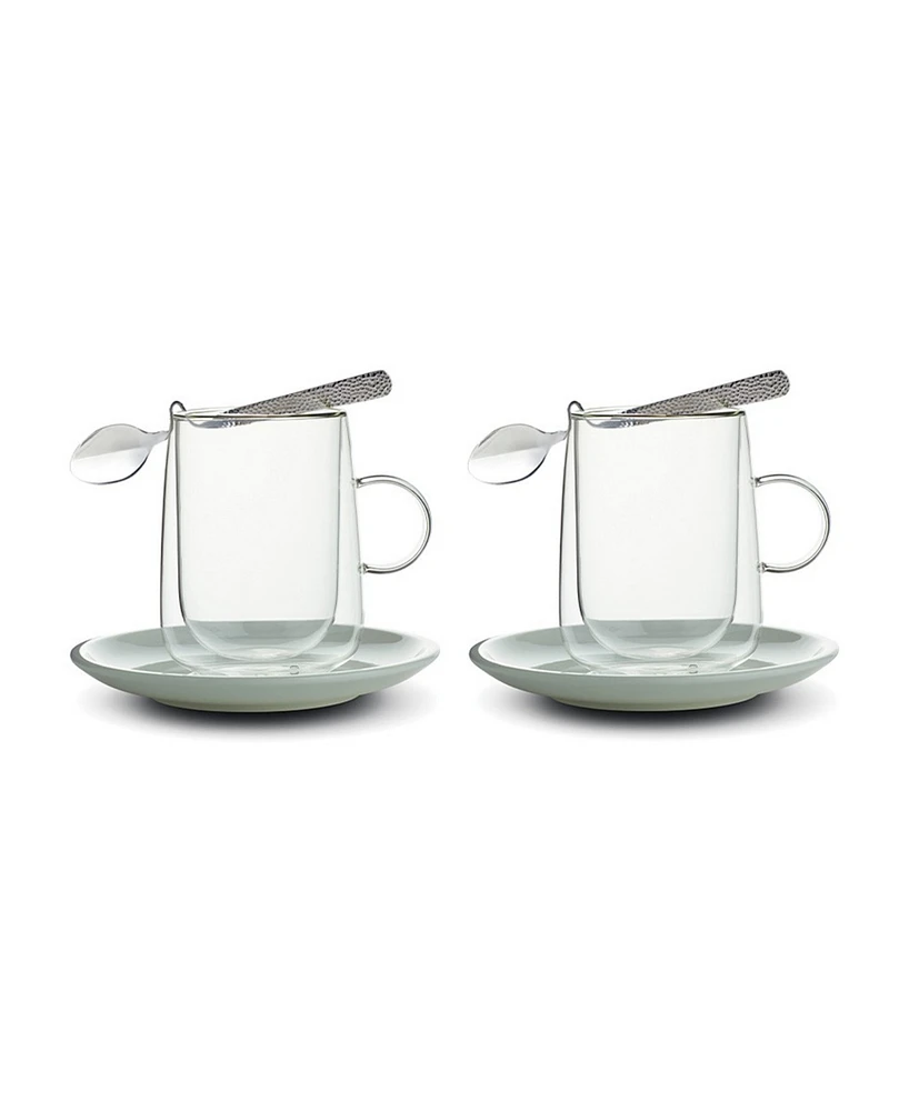 Villeroy & Boch Artesano Hot Cold Clear Insulated Coffee Mugs, Set of 2