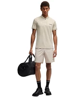 Boss by Hugo Men's Monogram Jacquard Quick-Dry Polo Shirt