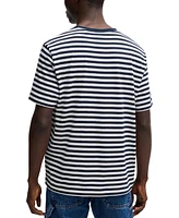 Boss by Hugo Men's Cotton Relaxed-Fit Striped T-Shirt