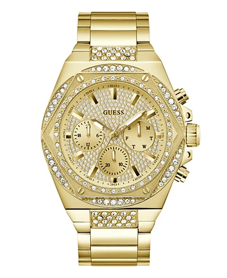 Guess Men's Multifunction Gold Tone Stainless Steel Watch, 47mm