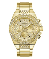 Guess Men's Multifunction Gold Tone Stainless Steel Watch, 47mm
