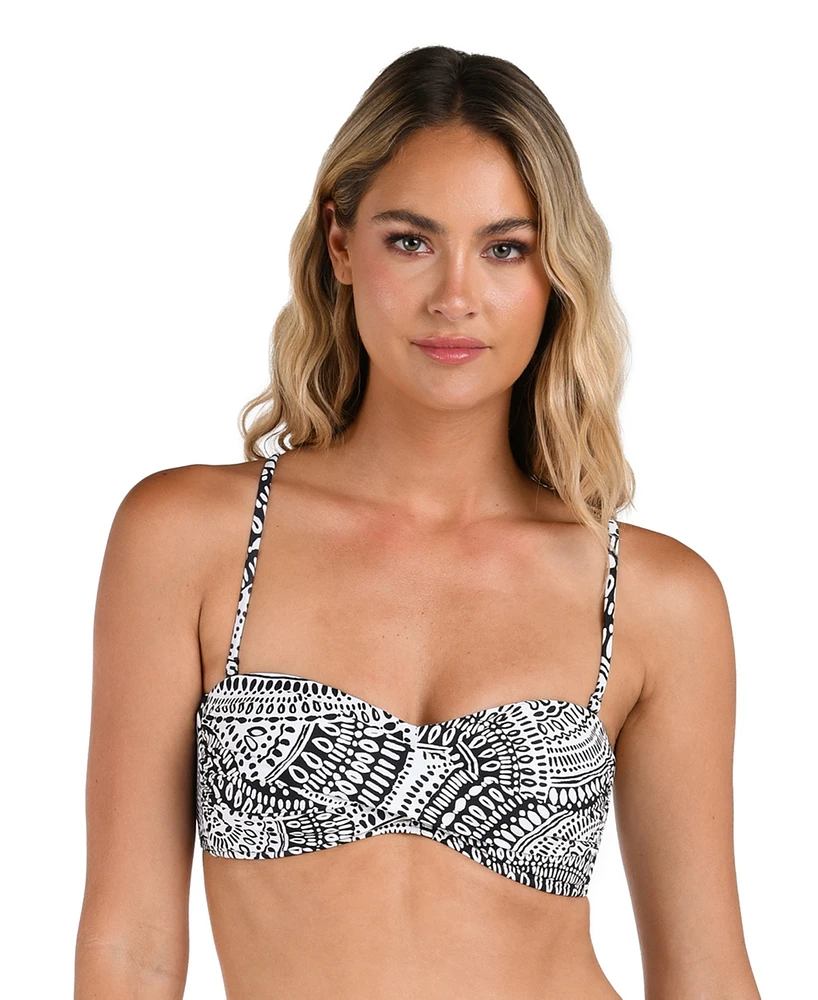 La Blanca Women's Dream Catcher Twisted Bandeau Bikini Top