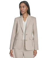 Halston Women's Peak-Lapel Two-Button Jacket