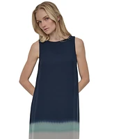 Dkny Women's Jewel-Neck Overlay Sleeveless Dress