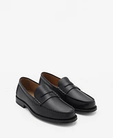 Mango Men's Leather Penny Loafers