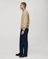 Mango Men's Faux-Suede Bomber Jacket