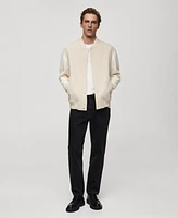 Mango Men's Contrast Bomber Jacket