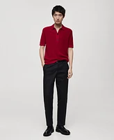 Mango Men's Slim-Fit Knit Polo Shirt