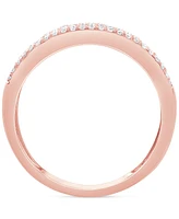 Diamond Pave Multirow Band (1/2 ct. t.w.) in 14k Rose Gold