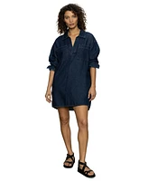 Sanctuary Women's All-Day Long-Sleeve Denim Tunic Dress