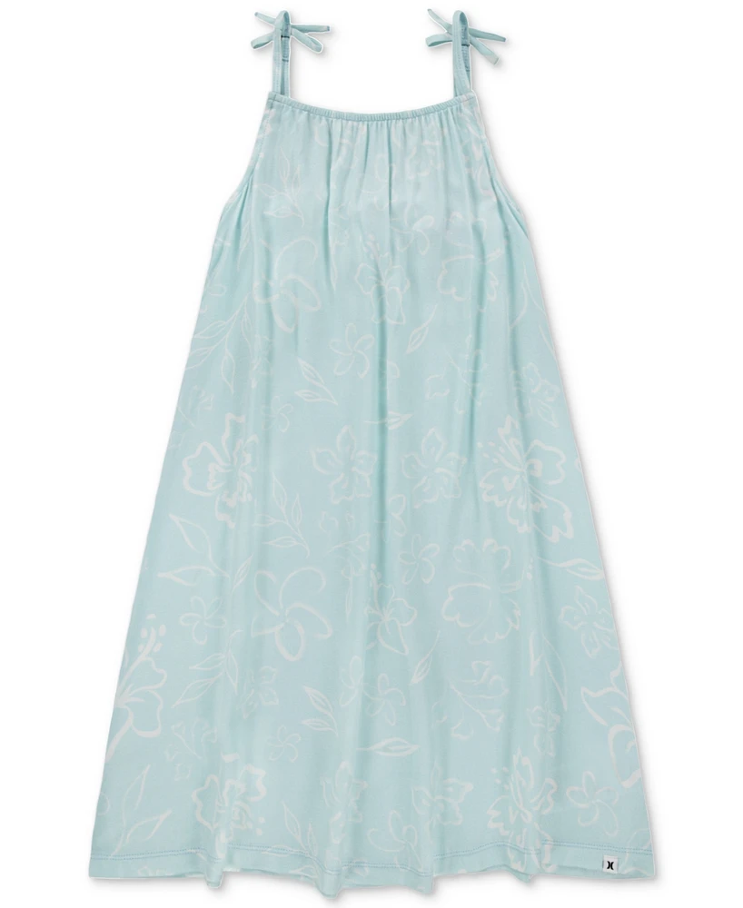 Hurley Big Girls Floral-Print Spaghetti-Strap Swing Dress
