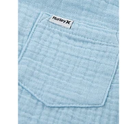 Hurley Little Boys 2-Piece Gauze Camp Shirt and Shorts Set