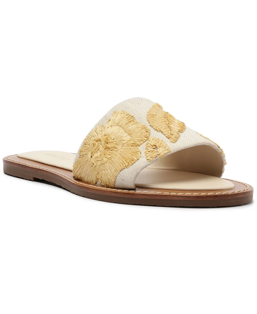 Arezzo Women's Dana Round Toe Flat Sandals