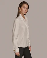 Donna Karan New York Women's Wrist-Hardware Button-Down Shirt
