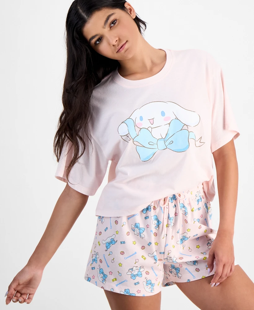 Love Tribe Juniors' Cinnamoroll Lovely Ribbon T-Shirt