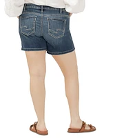 Silver Jeans Co. Plus Elyse Mid-Rise Comfort-Fit Denim Shorts