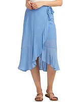 Bcx Juniors' Faux-Wrap Ruffled High-Low Tulip Skirt