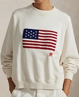 Polo Ralph Lauren Women's Logo Flag French Terry Crewneck