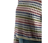 Bcx Juniors' Striped Open Knit Sweater