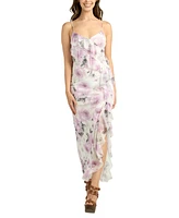 Bcx Juniors' Cascade Ruffled Sleeveless Floral Dress