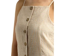 Bcx Juniors' Striped Square-Neck Sleeveless Vest