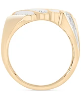 Men's Diamond Diagonal Multi-Row Ring (1 ct. t.w) in 10k Gold