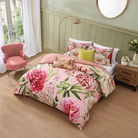 Bebejan Spring Forever Bedding 100% Cotton Sateen 5 Piece Queen Size Reversible Comforter Set