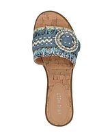 Nine West Women's Poland Woven Slip-On Flat Sandals