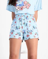 Disney Juniors' Stitch Floral-Print Shorts
