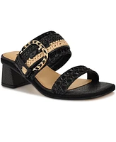 Nine West Women's Ebels Woven Block Heel Sandals