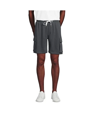 Lands' End Men's Serious Sweats French Terry Cargo Shorts