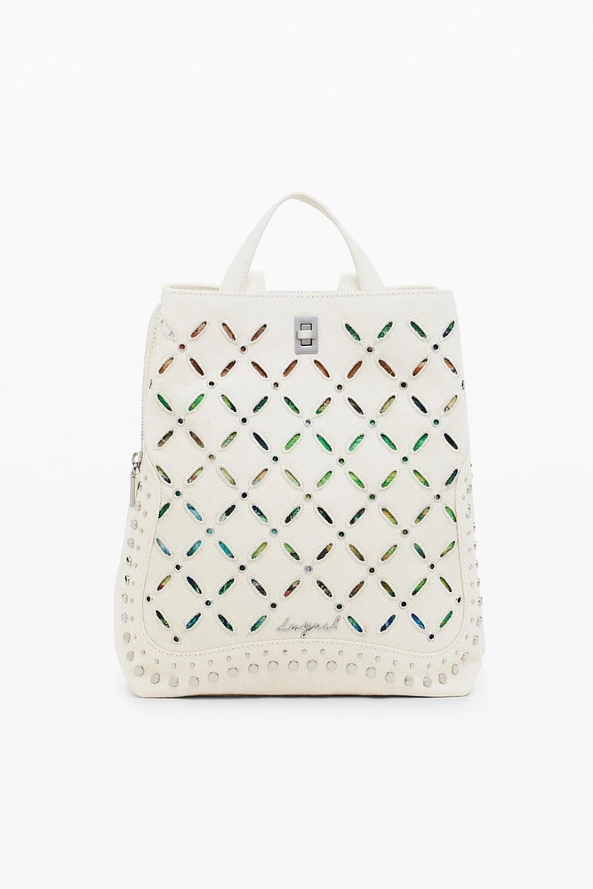 Desigual Women's Medium backpack with perforations and studs