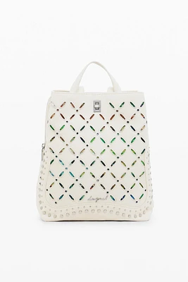 Desigual Women's Medium backpack with perforations and studs