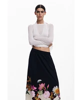 Desigual Women's Floral midi skirt